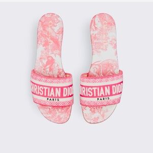 Women DIOR Dioriviera Dway Toile Embroidered Slides
